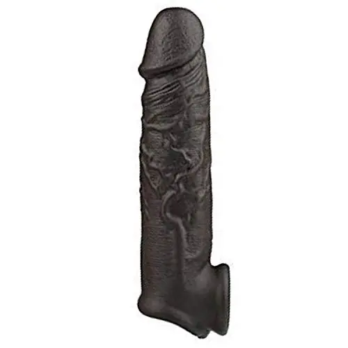 FDA Privacy 10.5 Inch Silicone Penile Condom ZSHBM Expander Expands Male Chastity Toys Lengthen Cock Sleeves Dick Socks Black Color