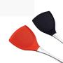 Hjyi Silicone Kitchen Utensils Set High temperature non-stick pot spatula fried vegetables nylon silicone spatula kitchenware long handle protection spatula (2 pieces set black and red)