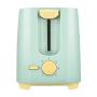QIN.J.FANG-Kitchen Home Toaster 2 Slices,7-speed professional temperature control,Green