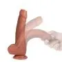 8.5 Inch Realistic Soft D?`ld?s with Strong Suction Cup-Relaxation Massager Wand Toys-100% Silicone Material
