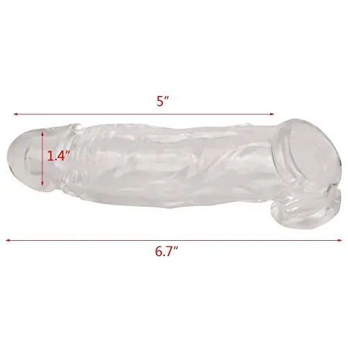 Privacy Packaging. Silicone penile Condom Expander expands Male Chastity Toys Lengthen Cock Sleeves Dick Socks Reusable Condoms.A11