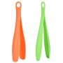 GLYNDA 4pcs Plastic Kitchen Tongs BBQ Tongs Utility Tong Cooking Utility Food Serving Tongs Kitchen Tools Green