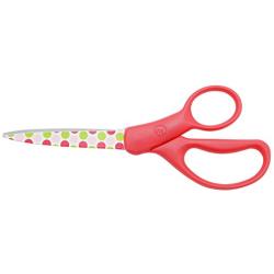 Westcott 8" Straight Holidazed Scissors, Red Handle with Dots on Blade