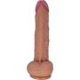 The Navy Seal by FUKENA - Realistic Dual Density Silicone Dildo, 7.0 Inches Insertable (Light Skin with Colored Glans)