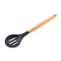 Hjyi Kitchen Cooking Wooden handle silicone kitchenware set anti-ironing non-stick pot cooking Shovel spoon home spatula tool (11-piece set)
