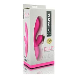 Climax Elite, Elle, Rechargeable 9X Silicone Vibe, Waterproof Adult Vibration Toy Sex Things for Couples, Vibrator Stimulator, Pink, 0.6 Pound