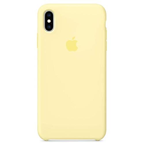 Anti-Drop iPhone XR(6.1Inch) Liquid Silicone Gel Case, TOSHIELD Soft Microfiber Cloth Lining Cushion for iPhone XR- Retail Package (Yellow Mellow)