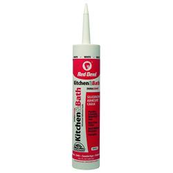 Red Devil 0406 Kitchen and Bath Siliconized Acrylic Caulk, 10.1 oz, White