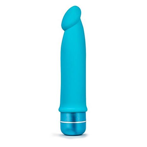 7.5" Soft Realistic Platinum Silicone Vibrating Dildo - Multi Speed G Spot Stimulating Smooth Vibrator - Waterproof - Sex Toy for Women - Sex Toy for Adults (Blue)