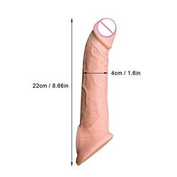 Extend Delay Ejaculation Reusable Penis Pumps Enlargers Delay Impotence Erection Soft Silicone Dildo Sleeve Sex Toys for Men