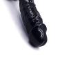 HYLHYL5-F Silicone Hands-Free Play Adult Perfect Pleasure Toy Realistic Toy with Suction Cup (Black, L:23cm/7.48 in, W:4.5cm/1.57 in)