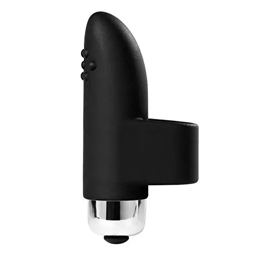 Daylove Finger Vibrant Toy for Couple - Black Silicone Wonderful Finger Massager Stimulation Vibrating Waterproof Body Massager Toys