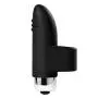 TIANYA Finger Vibrant Toy For Couple - Black Silicone Wonderful Finger Massager Stimulation Vibrating Waterproof Body Massager Toys