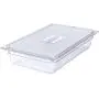 Carlisle 10210U07 StorPlus Full Size Polycarbonate Universal Handled Food Pan Lid, Clear