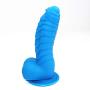 7 inch Silicone Massager Wand Lifelike Massage Toys Soft Wand Beautiful Colorful (Blue)