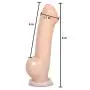 Eden 6 Inch Harness Compatible Silicone Dual Density Dildo with Soft Base, Toffee