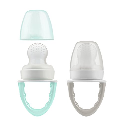 Dr. Browns Fresh First Silicone Feeder, Mint & Grey, 2 Count