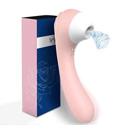 Clitoral Sucking Vibrator, NightFly G Spot Clit Vibrators Vibrating Dildo Rechargeable Waterproof Clitorial Sucking Toy Wand Massage Vibrartor Sex Toy for Women Couples Lesbian Pink