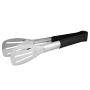 Elizabeth New Stainless Steel Kitchen Tongs BBQ Tongs Utility Tong Clip 9 inch Clip Three Lines BBQ Tools Black