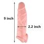 Large Size 9 inch Silicone penile Condom Expander expands Male Chastity Toys Lengthen Cock Sleeves Dick Socks Reusable Condoms e2