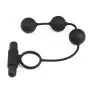 Male Silicone Pull Butt Beads - HIPLAYGIRL Men Anal Sex Toys, Vibration Cock Ring with 1.4 Inch Ball Plug, Battery Powered Vibe Anus Trainer