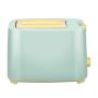 QIN.J.FANG-Kitchen Home Toaster 2 Slices,7-speed professional temperature control,Green