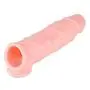 Privacy Packaging. King-Sized Real 9 Inch Silicone penile Condom Expander expands Male Chastity Toys Lengthen Cock Sleeves Dick Socks Reusable Condoms