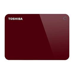 Toshiba Canvio Advance 2TB Portable External Hard Drive USB 3.0, Red (HDTC920XR3AA)