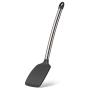 Elite Kitchenware? Stainless Steel Kitchen Utensil Set - 4 Piece Silicone Cooking Utensils with Large & Small Spatulas, Serving Spoon & Turner Flipper Spatula - Spatula Set