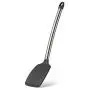 Elite Kitchenware? Stainless Steel Kitchen Utensil Set - 4 Piece Silicone Cooking Utensils with Large & Small Spatulas, Serving Spoon & Turner Flipper Spatula - Spatula Set