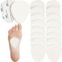 20 Pieces Metatarsal Felt Foot Pads Insert Pads Ball of Foot Cushion for Foot Pain Relief Forefoot and Sole Adhesive Foam Foot Pad for Men and Women 1/4 Inches Thick (White)
