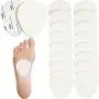 20 Pieces Metatarsal Felt Foot Pads Insert Pads Ball of Foot Cushion for Foot Pain Relief Forefoot and Sole Adhesive Foam Foot Pad for Men and Women 1/4 Inches Thick (White)