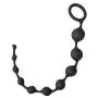 Cob Silicone Anal Beads Body Safe Butt Plug with Beads Sex Toy for Anal Players 13.9" (Black)