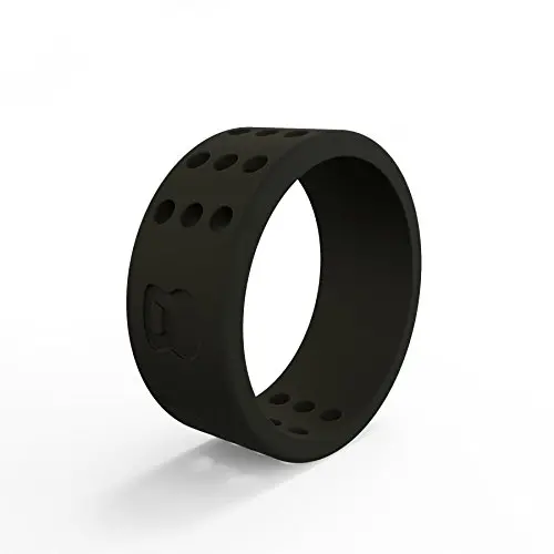 QALO Mens Functional Silicone Rings with Ring Storage Pouch, Perforated Classic & Q2X Collection