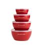 KitchenAid Prep Bowls with Lids, Set of 4, Red