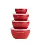 KitchenAid Prep Bowls with Lids, Set of 4, Red