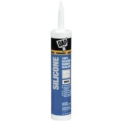 DAP 08641 12 Pack 9.8 oz. Window and Door Silicone Rubber Sealant, Clear