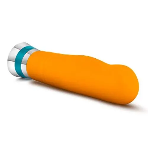 Aria - Lucent - Sleek 10 Vibrating Functions Flexible Ridged Massager - G Spot Stimulating Vibrator - Waterproof - Platinum Silicone - Sex Toy for Women - Sex Toy for Couples (Tangerine)