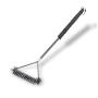Hli-SHJHsmu 21-Inch 3-Sided Steel Wire Grill Brush Barbecue Cleaning Scraper Tool Grill Cleaning Brush Cleaning Brush Home Cleaning Kit