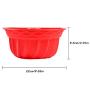 2 Pack Fluted Round Silicone Baking Molds, SENHAI Oven Roasting Non-Stick Bundt Cake Mousse Bread Pan - Red, Blue