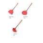 JunbosiKitchenware Silicone Kitchenware with Wooden Handle Non-Stick Silicone Kitchen Tool Shovel Spoon Set Shovel Spoon Kitchen Set