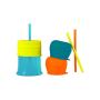 Boon Snug Straw with Cup Blue/Orange/Green