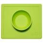 ezpz Happy Bowl - One-Piece Silicone placemat + Bowl (Lime)