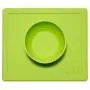 ezpz Happy Bowl - One-Piece Silicone placemat + Bowl (Lime)