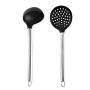 Hjyi Silicone Kitchen Cooking High temperature resistant silicone kitchenware stainless steel tube handle silicone spatula Hedge powder grip (set of 8 pieces)