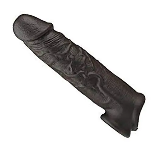 FDA Privacy 10.8 Inch Silicone Penile Condom ZSHBM Expander Expands Male Chastity Toys Lengthen Cock Sleeves Dick Socks Black Color