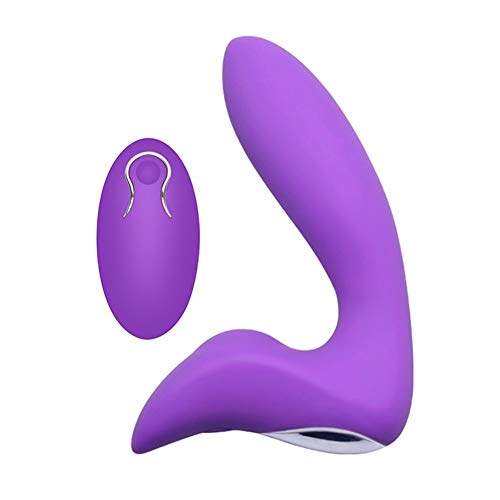 MLSice USB Rechargeable 12 Speeds Vibrating Wireless Remote Control Male Prostate Stimulator Massage Anal Butt Plug G-Spot Silicone Prostata Massager Vibrator for Men Anal Pleasure Sex Toys - Purple