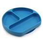 Bumkins Silicone Grip Dish, Suction Plate, Divided Plate, Baby Toddler Plate, BPA Free, Microwave Dishwasher Safe ? Dark Blue