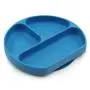 Bumkins Silicone Grip Dish, Suction Plate, Divided Plate, Baby Toddler Plate, BPA Free, Microwave Dishwasher Safe ? Dark Blue