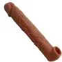Look Like Realistic Pên?ís Sleeve ZSHBM 11.8 INCH Coffee Extender Delay ?já-cúlátion Silicone Pên?ís Ring C-lītǒrís S-timùlátiòn Ring Unisex Toys Tools Color